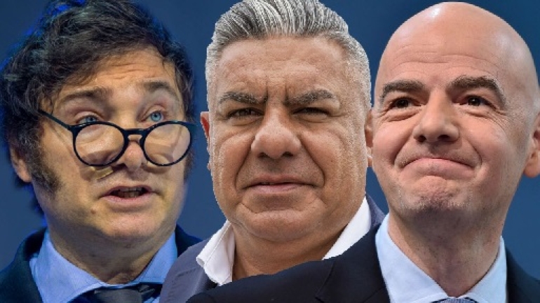 Infantino felicitó a Claudio Tapia por su reelección al frente de AFA