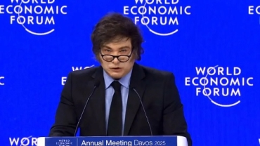 Milei dio un discurso contra los líderes de occidente en Davos