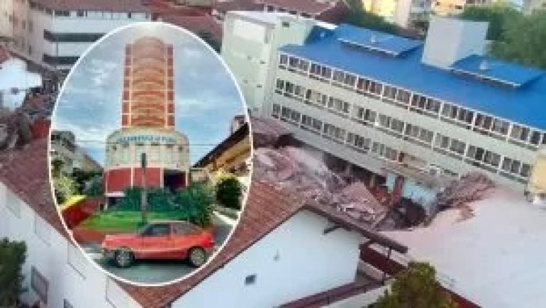 Se derrumbó un hotel en Villa Gesell: Buscan a 9 personas entre los escombros